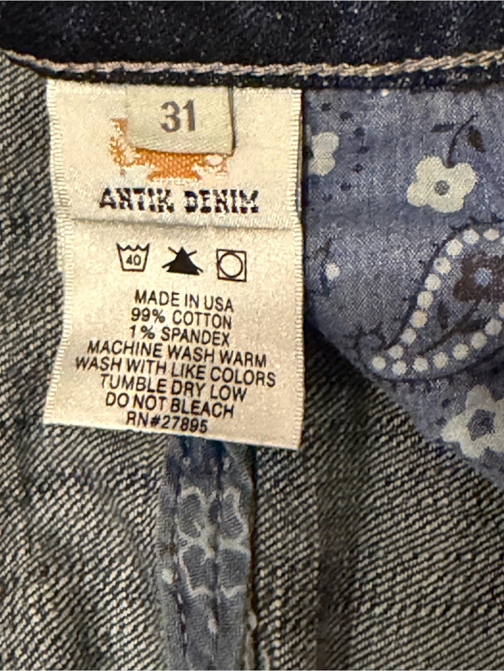 Antik Denim women Light Wash Bootcut Jeans with Embroidered Pocket - Picture 3 of 3